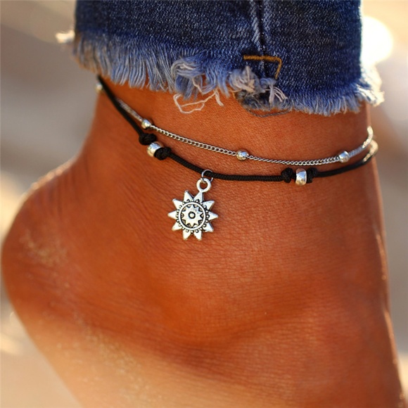 Bella Smyle Jewelry - FC19 | Boho Foot Chain Sun Ankle Bracelet